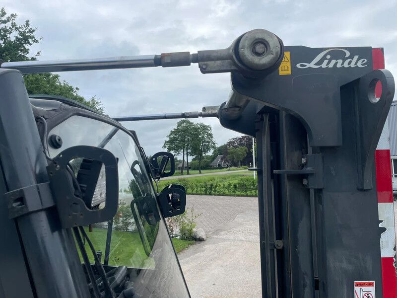 Chariot élévateur diesel Linde H50D 5 t – 2014, cabine fermée, positionneur de fourches – Image 8