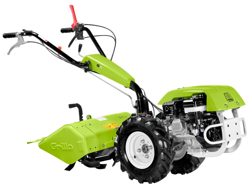 Motoculteur Grillo G55 à essence Loncin 196 cm³ – 5,5 CV, fraise réglable 58 cm